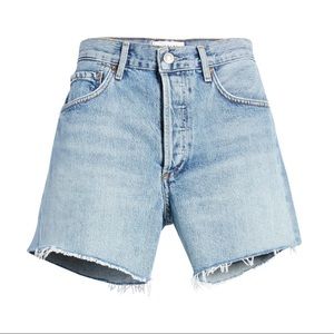 Agolde Reese high waist cut off denim shorts